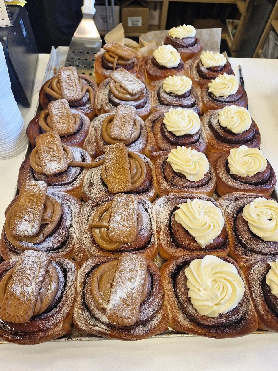 A display of assorted homemade pastries